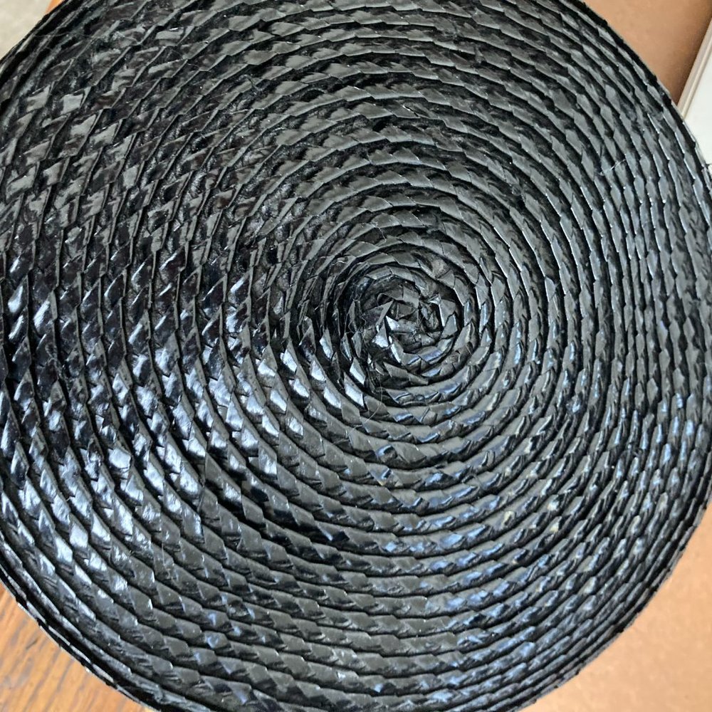 Vintage Lisette pillbox black hat - Picture 6 of 7